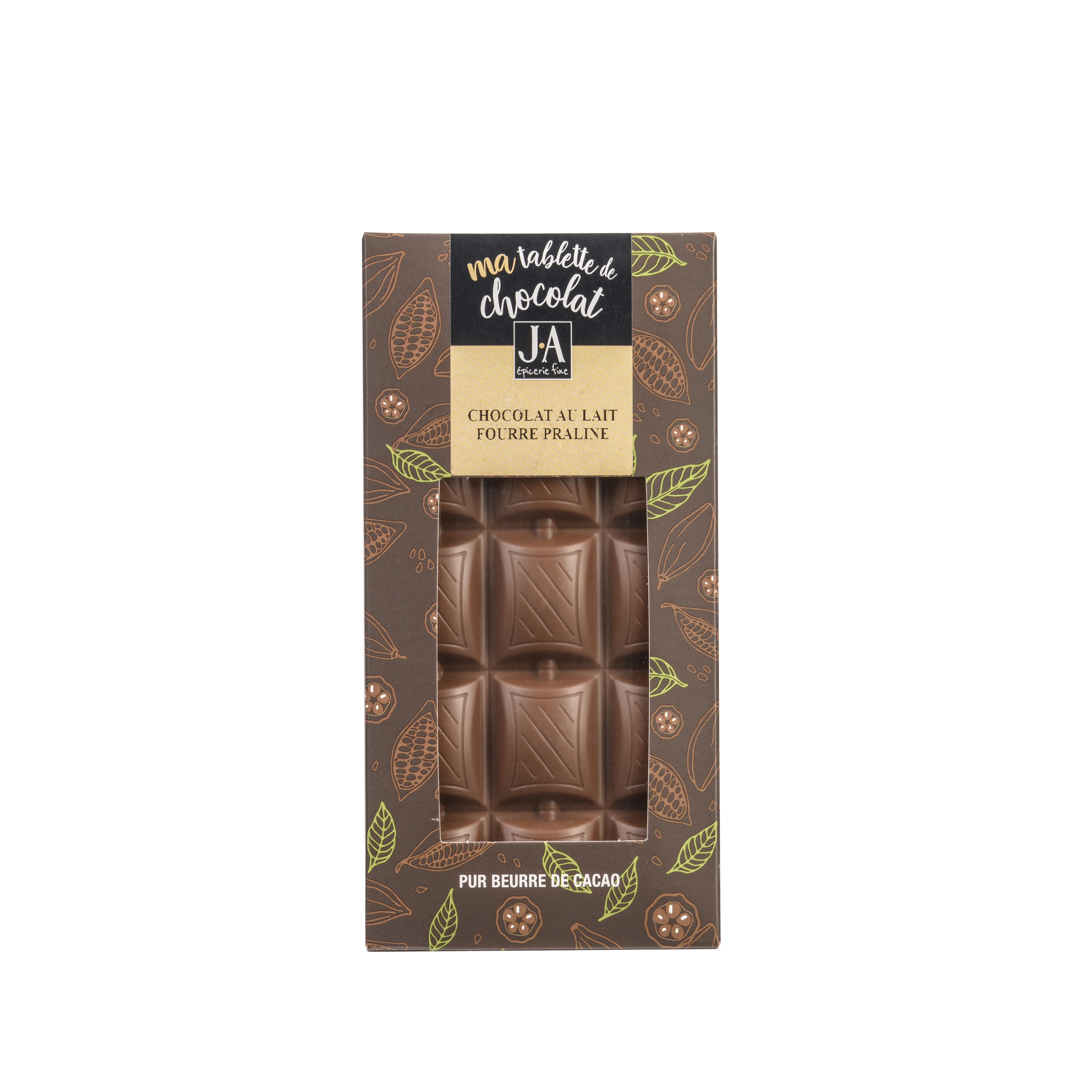 TABLETTE CHOCOLAT LAIT FOURRE PRALINE   