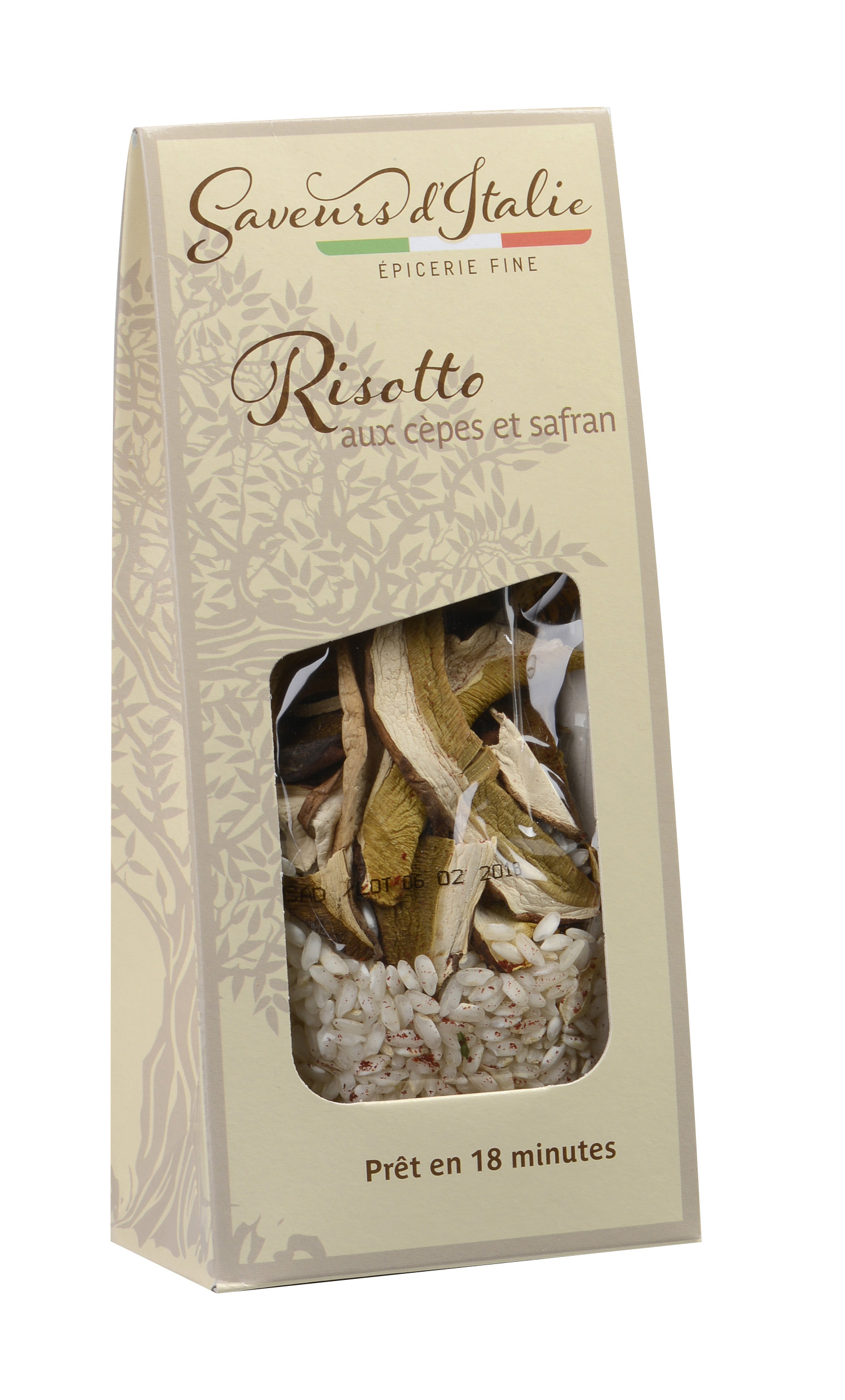 RISOTTO AVEC RIZ CARNAROLI AUX CEPES/SAFRAN