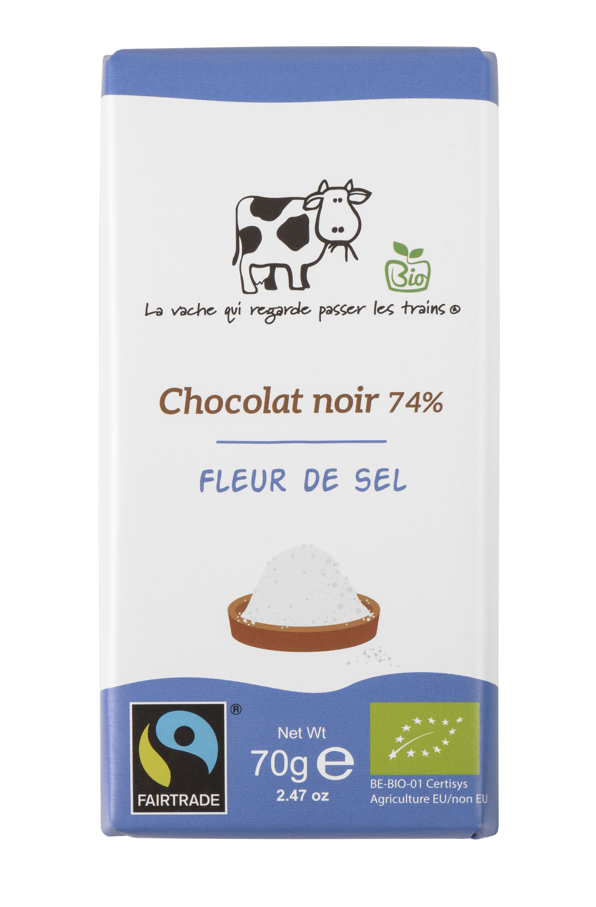 CHOCOLAT NOIR 74% FLEUR DE SEL  BIO