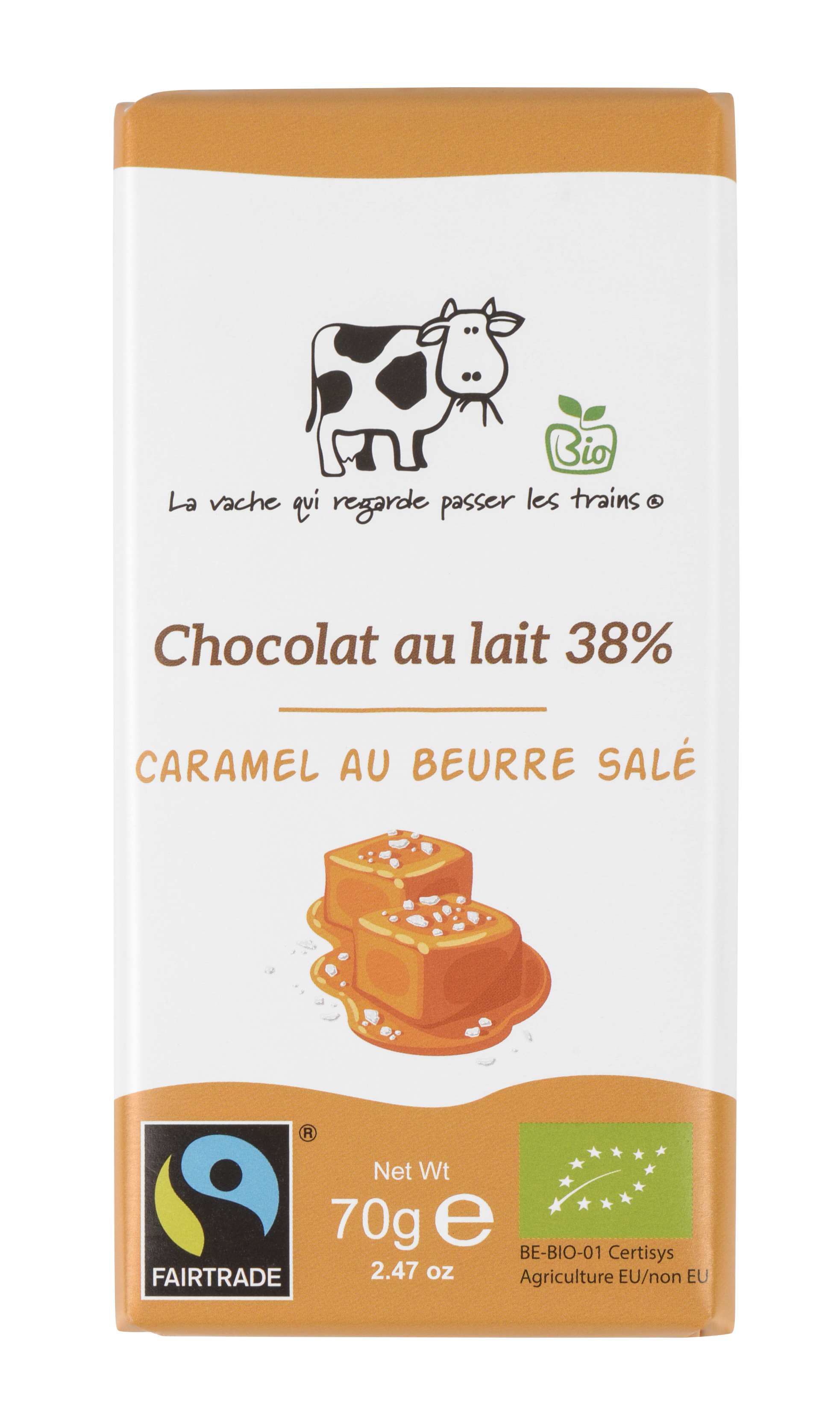 CHOCOLAT LAIT CARAMEL AU BEURRE SALE BIO 