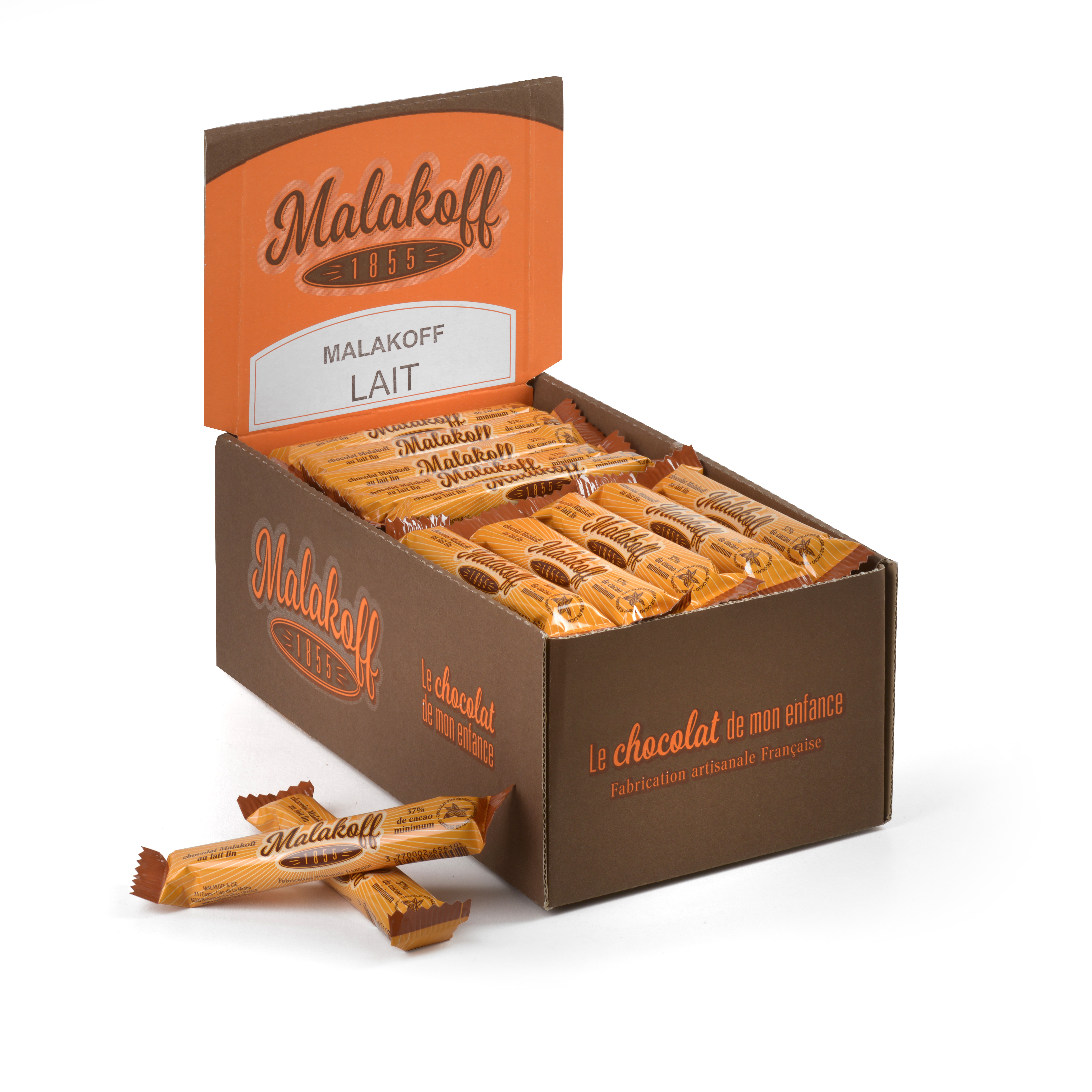 PRES. 60 BARRES MALAKOFF CHOCOLAT LAIT NOISETTE
