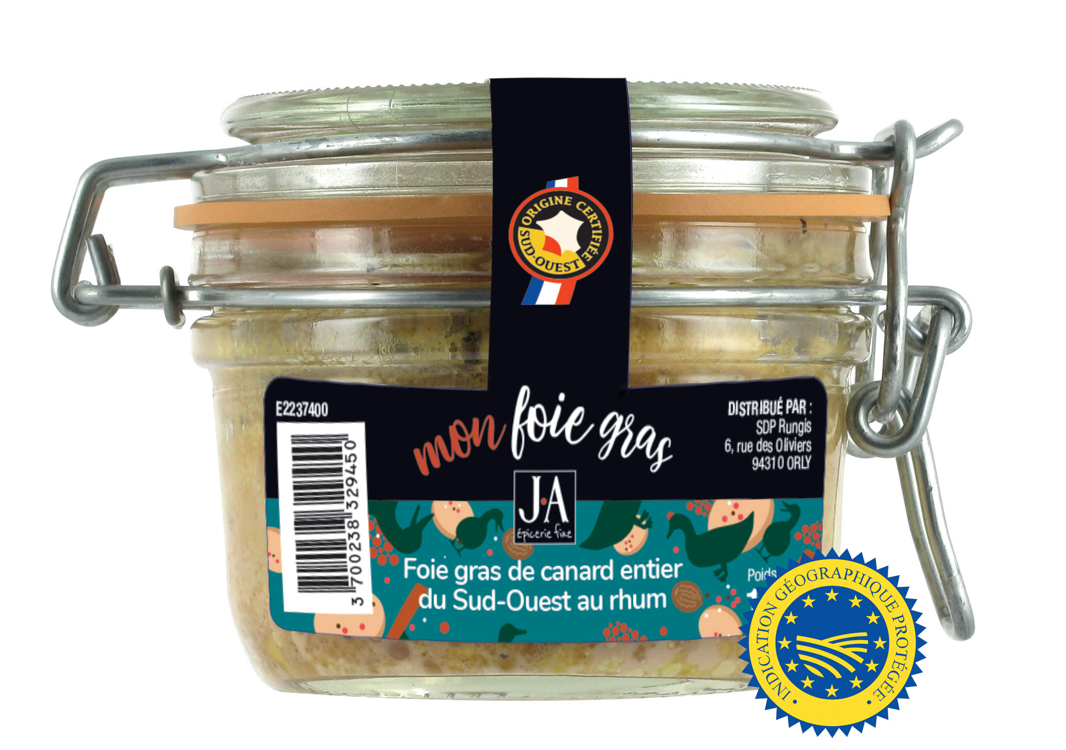 FOIE GRAS DE CANARD ENTIER AU VIEUX RHUM