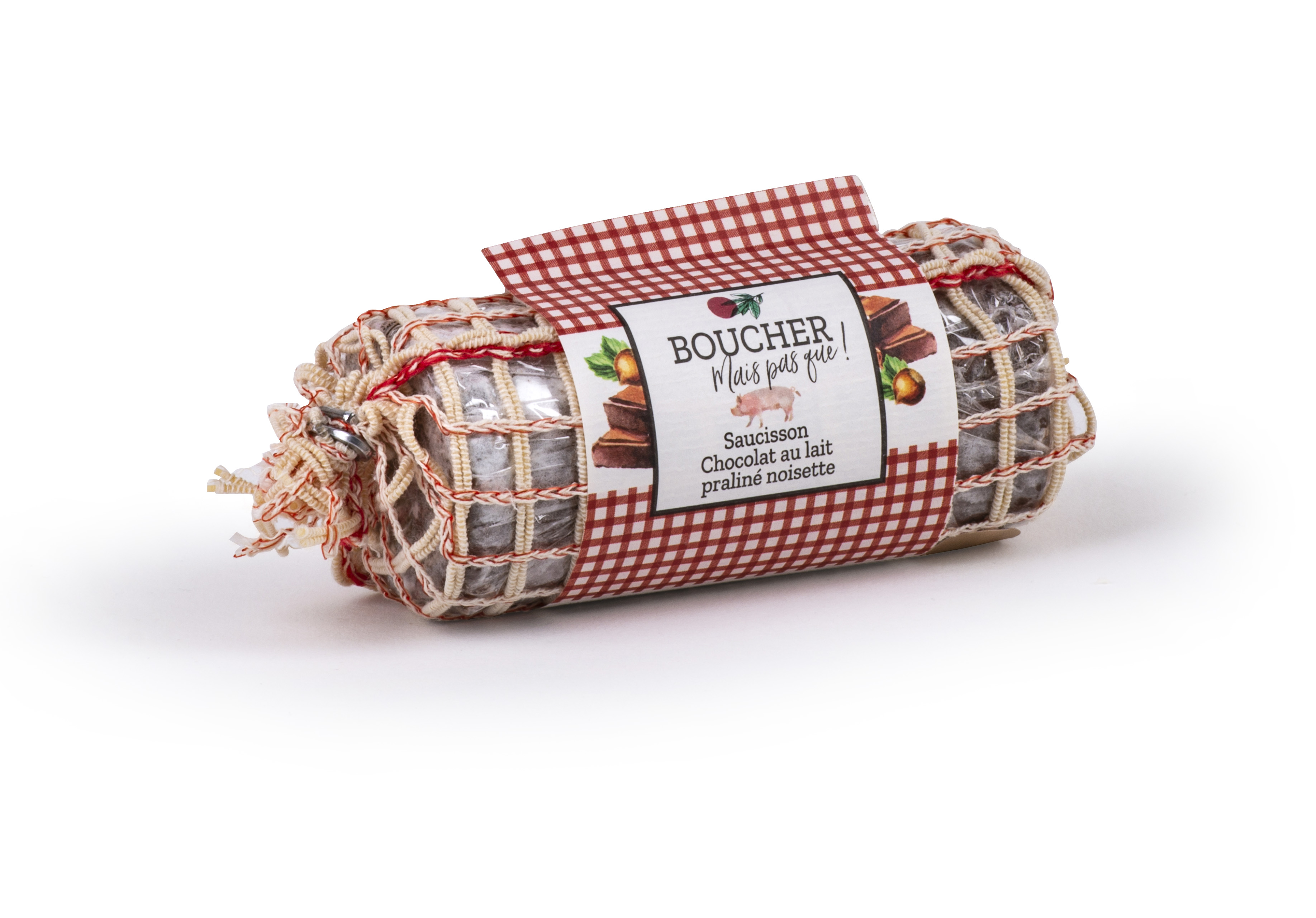 SAUCISSON AU CHOCOLAT LAIT PRALINÉ NOISETTE