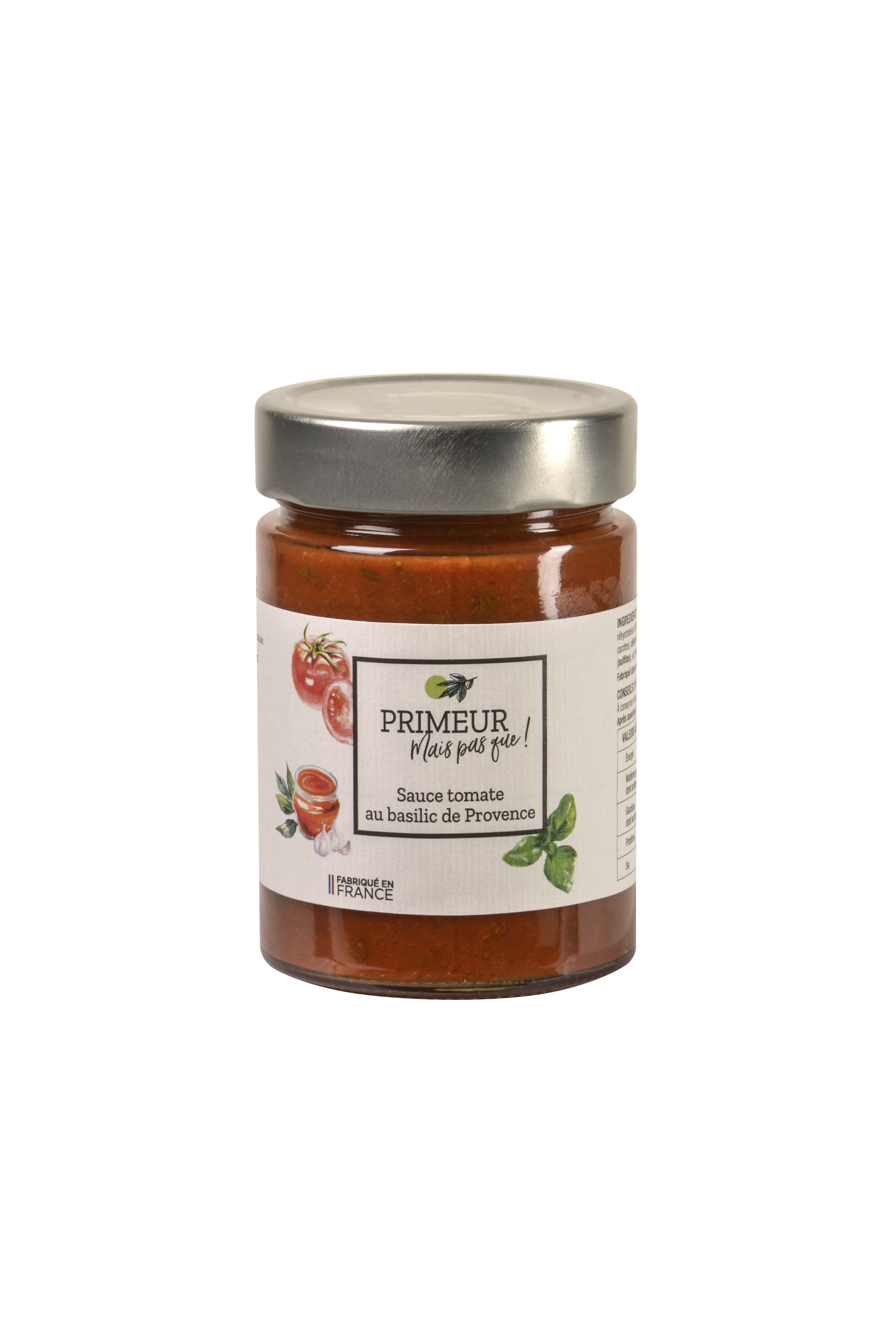 SAUCE TOMATE AU COULIS DE TOMATE DE PROVENCE ET BASILIC DE PROVENCE
