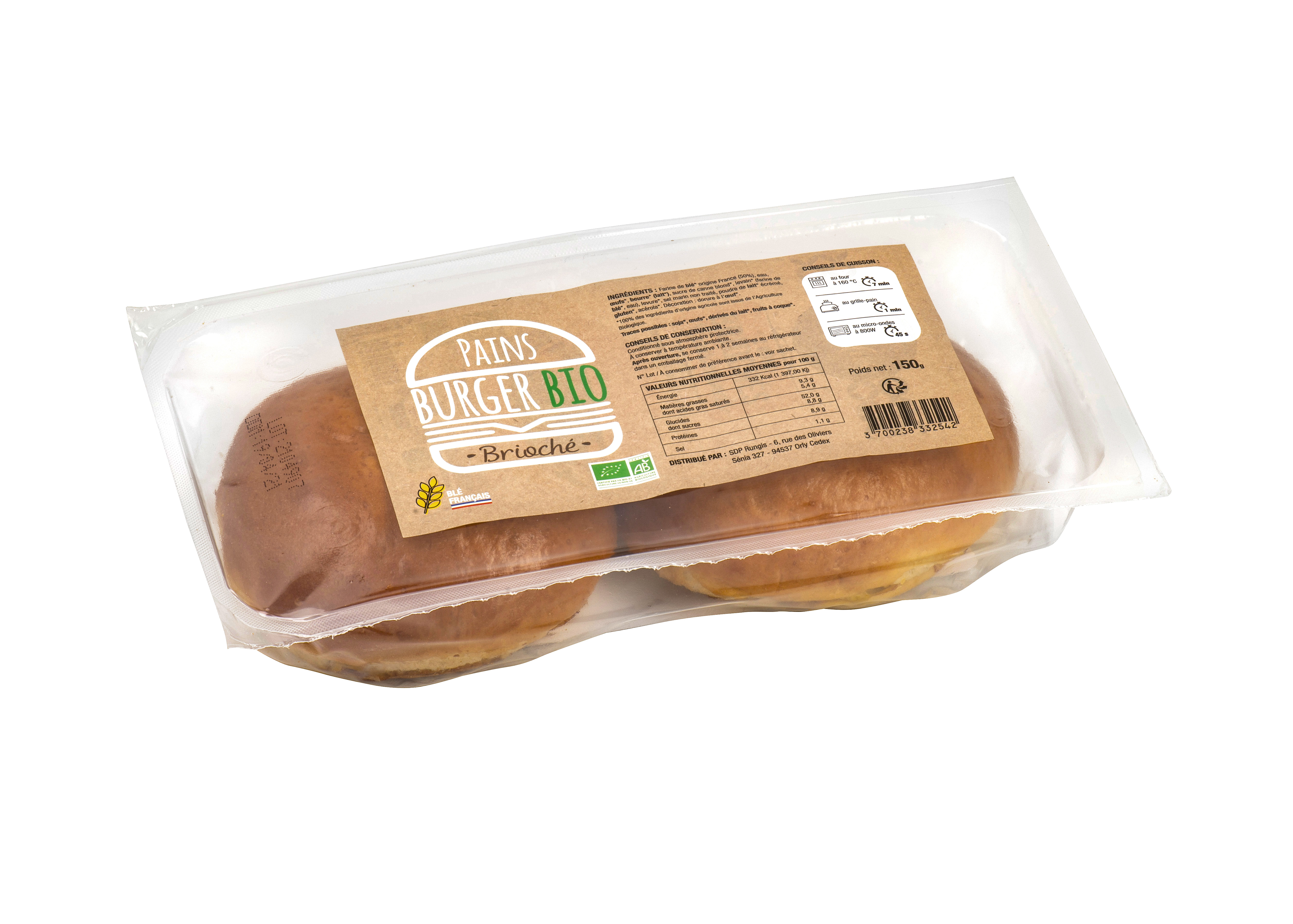 PAINS BURGER BIO AU SESAME