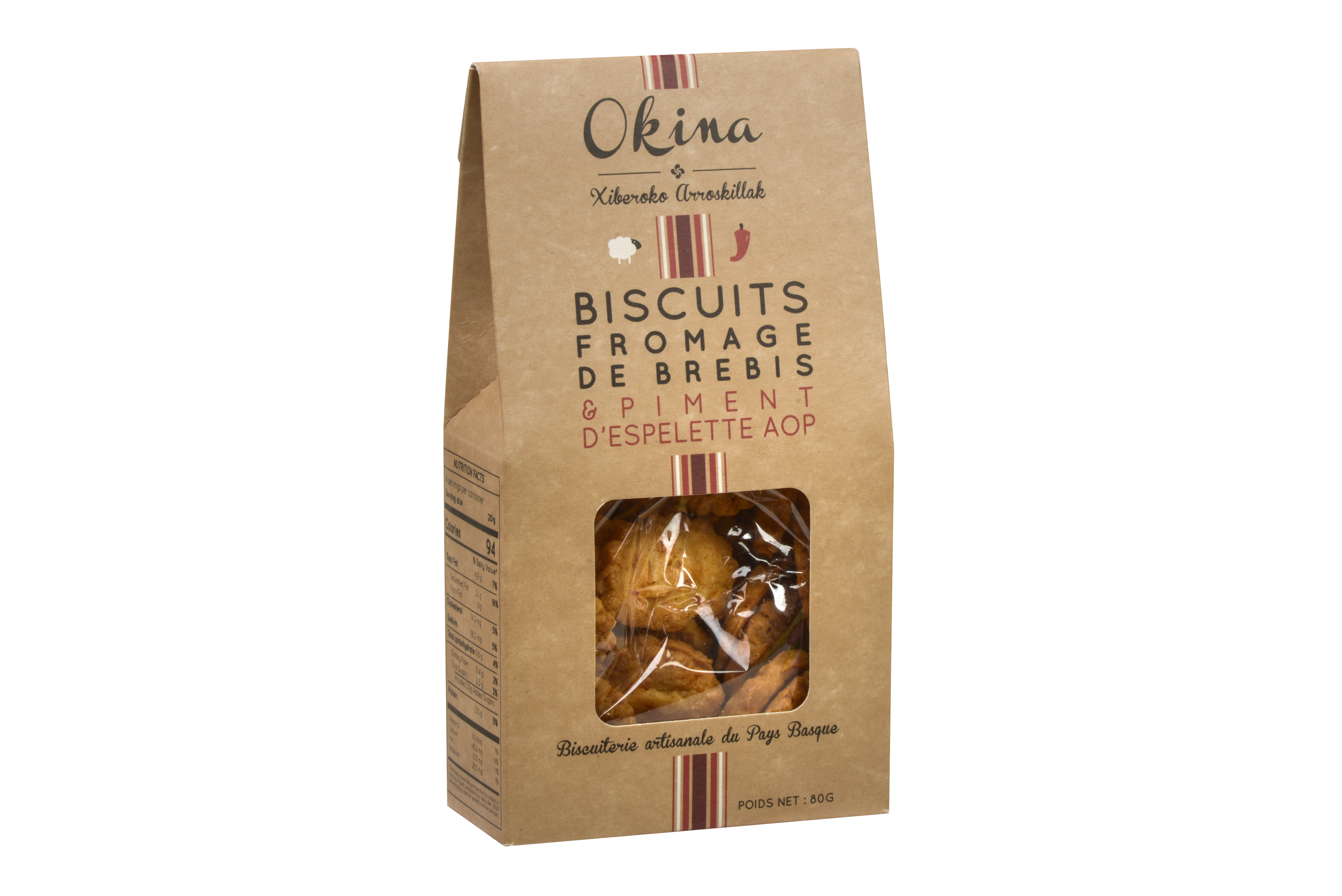 BISCUITS FROMAGE DE BREBIS PIMENT D'ESPELETTE
