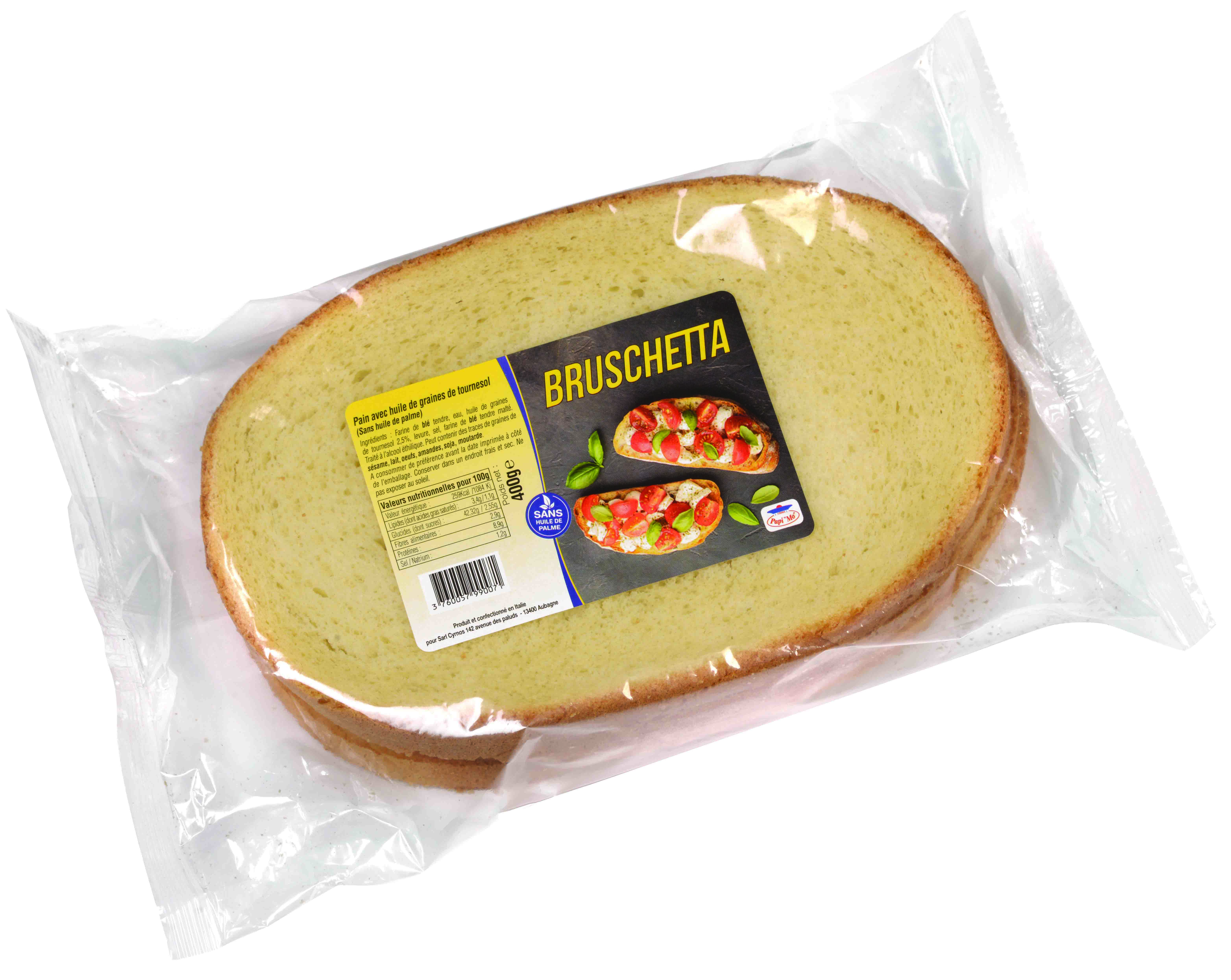 BRUSCHETTA A L'HUILE DE TOURNESOL