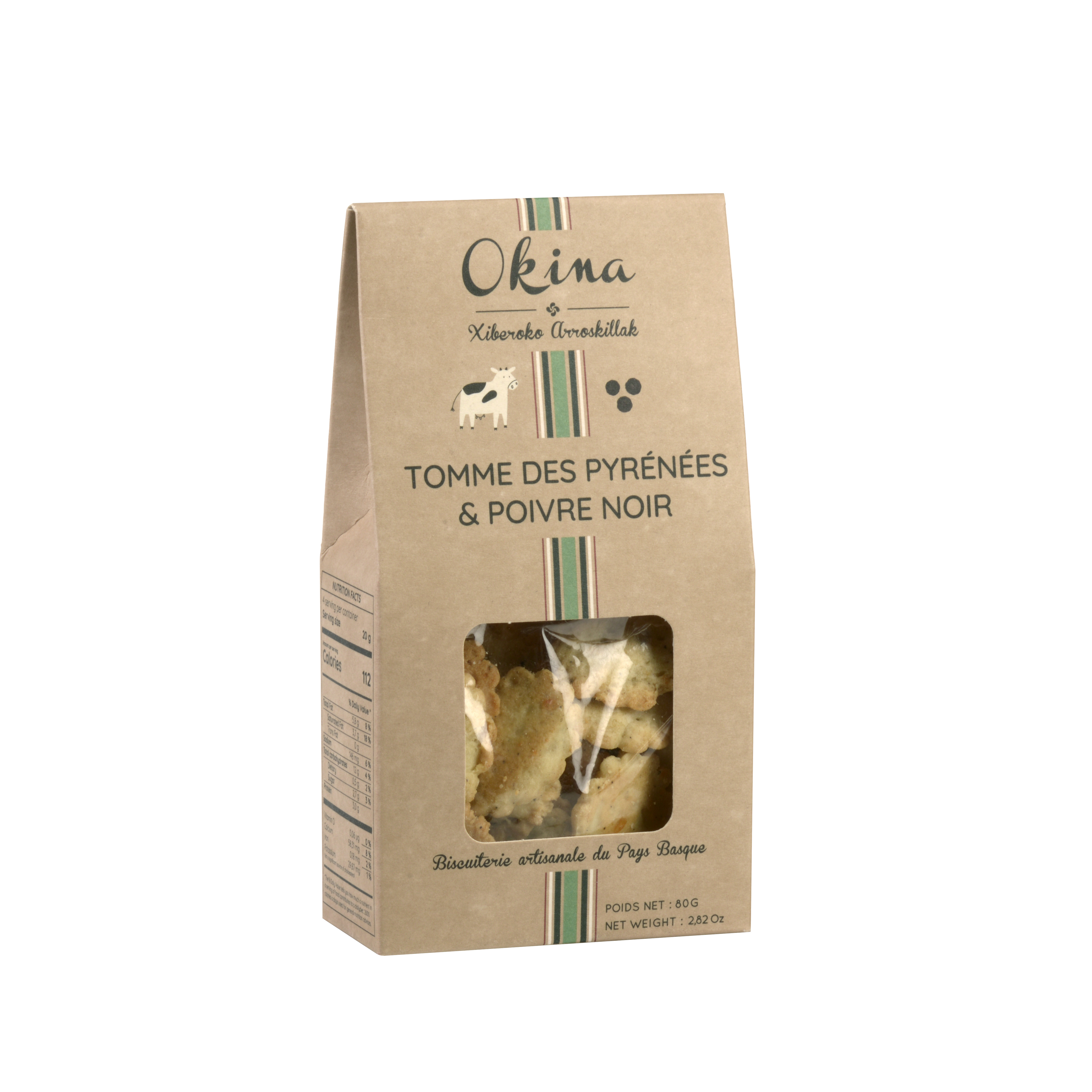 BISCUITS TOMME DES PYRENEES POIVRE NOIR