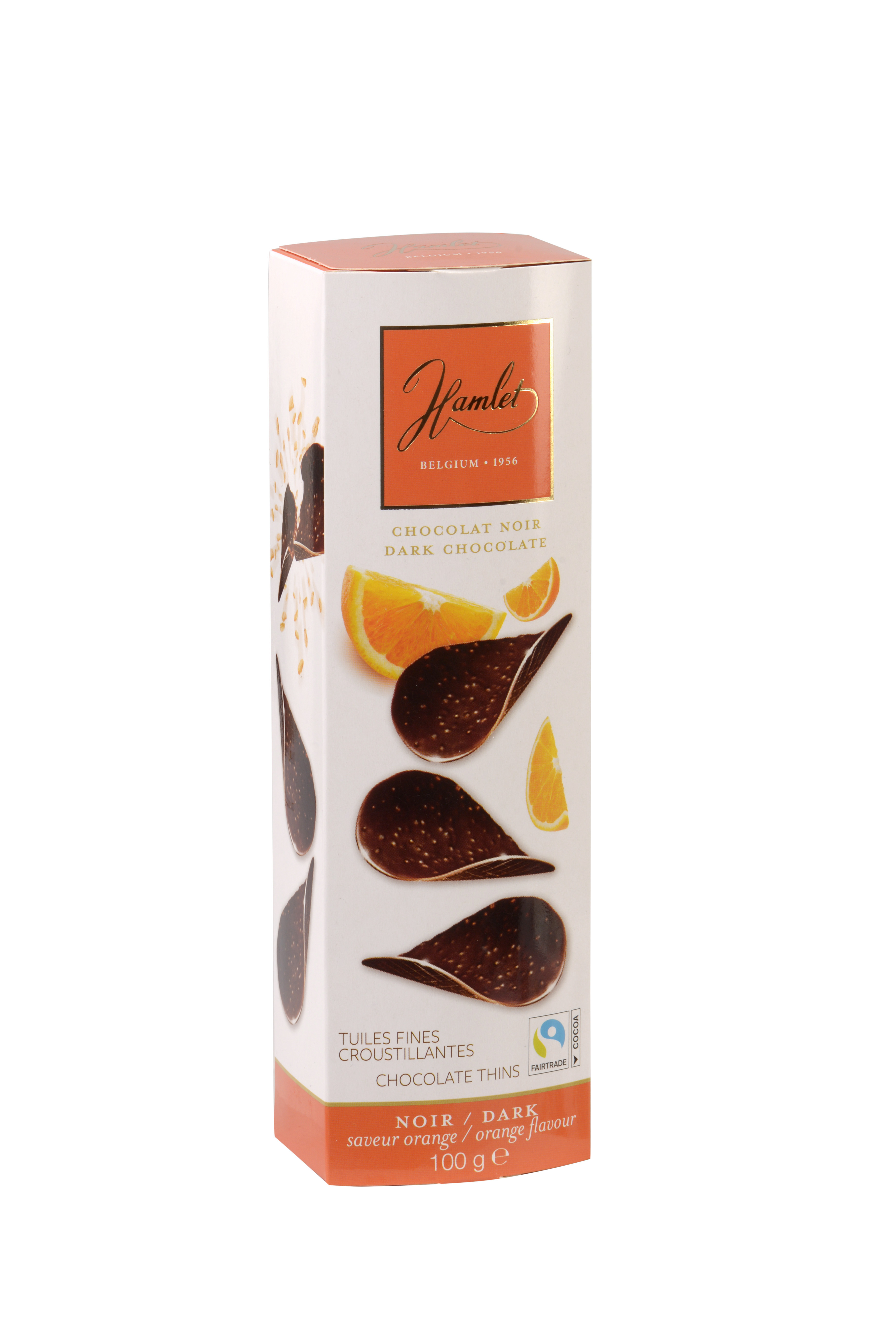 TUILES AU CHOCOLAT NOIR ORANGE