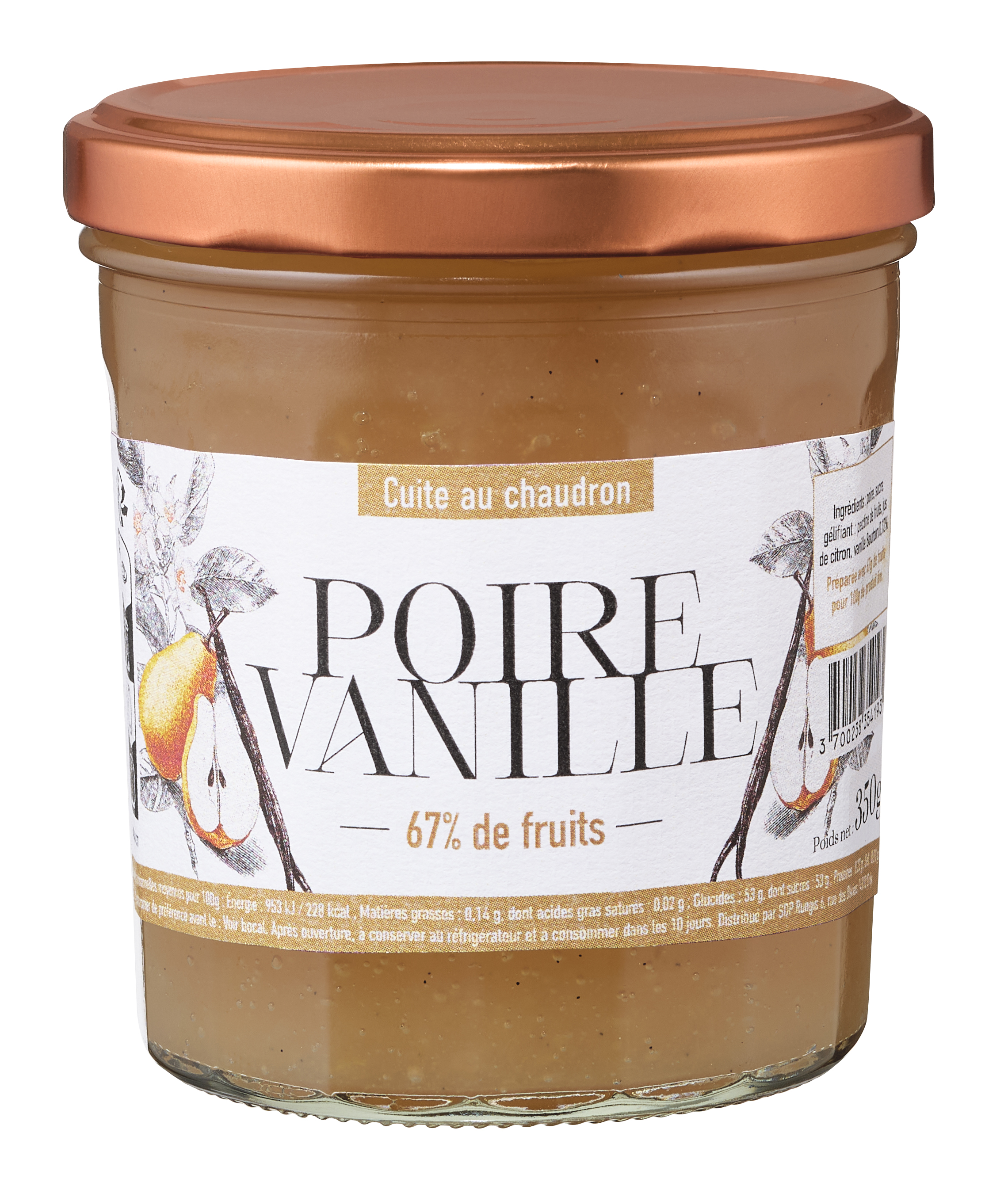 POIRE VANILLE CUITE AU CHAUDRON 67% DE FRUITS