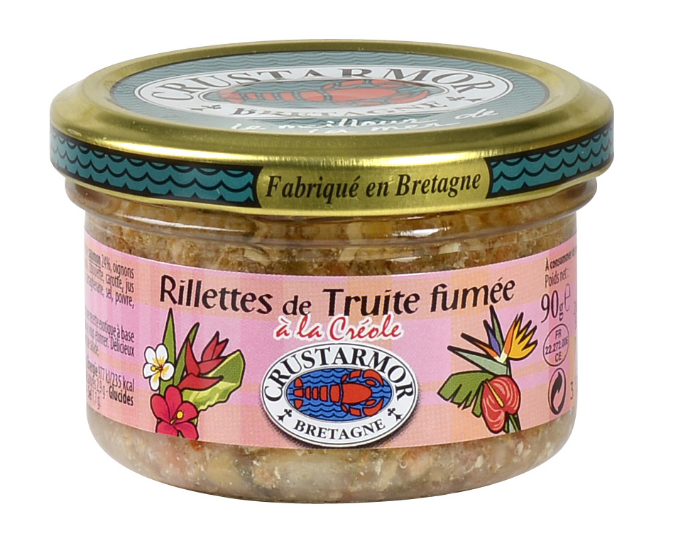 RILLETTES DE TRUITE FUMEE A LA CREOLE