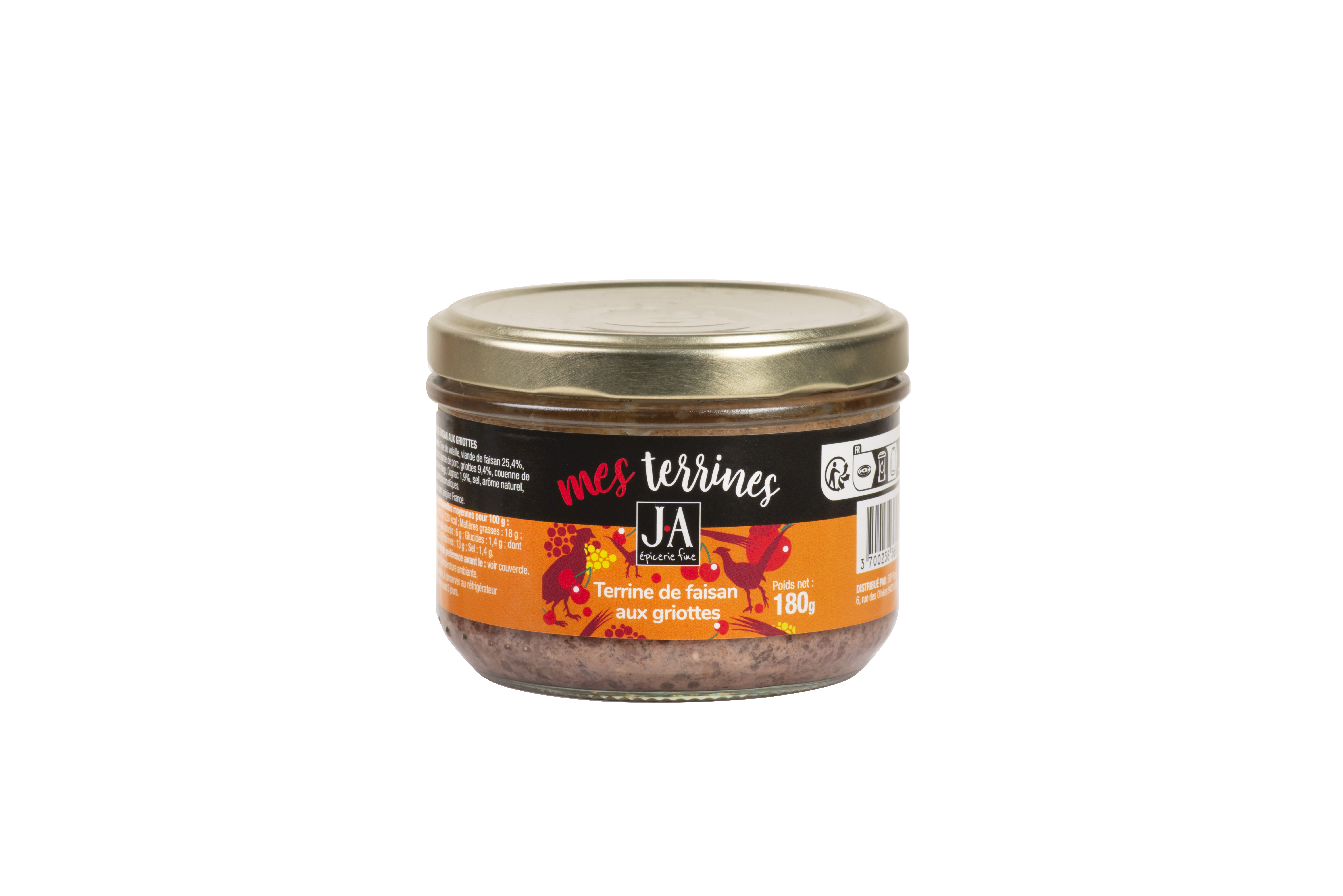 TERRINE DE FAISAN AUX GRIOTTES