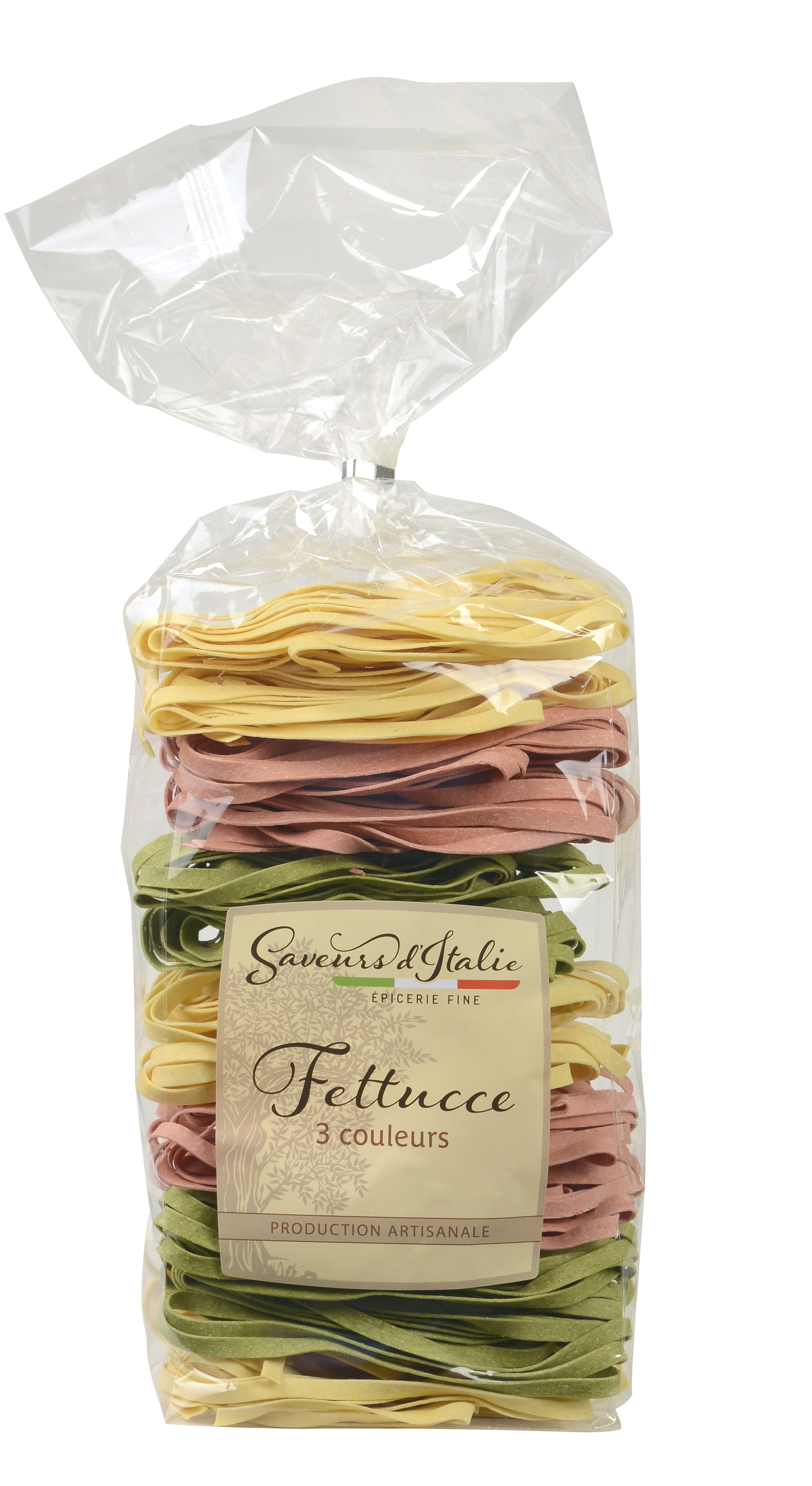 FETTUCE 3 COULEURS AUX ŒUFS (NATURE, EPINARD, TOMATE)