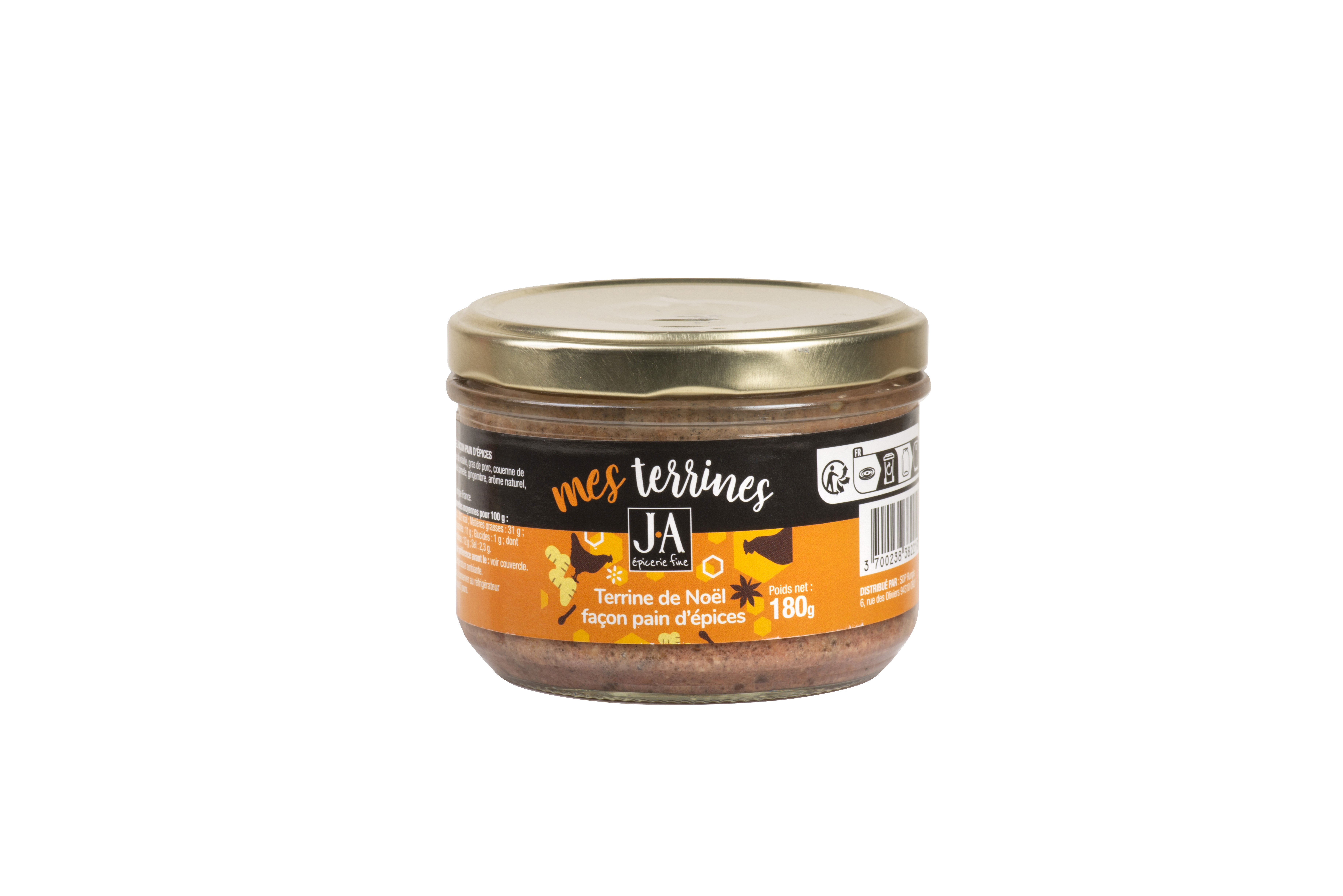 TERRINE DE NOEL FACON PAIN D'EPICES