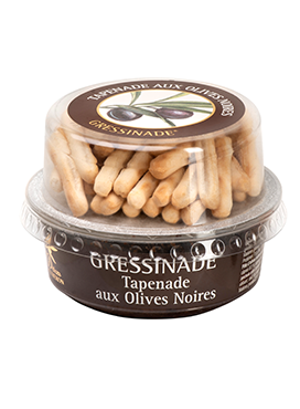 Gressinade tapenade aux olives noires